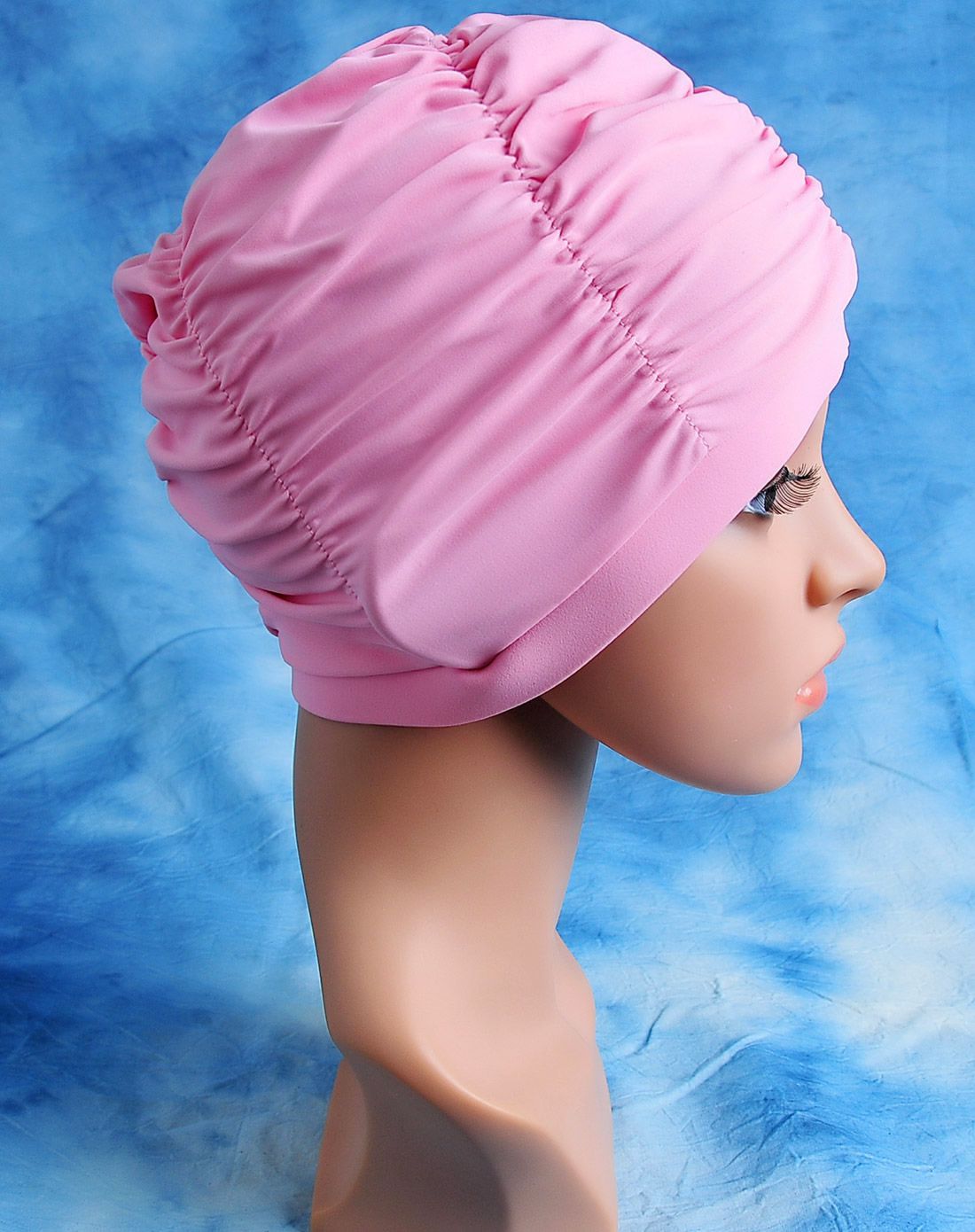 三奇sanqi泳装专场超大收发 女式粉色泳帽 时尚褶皱sq88800-5_唯品会