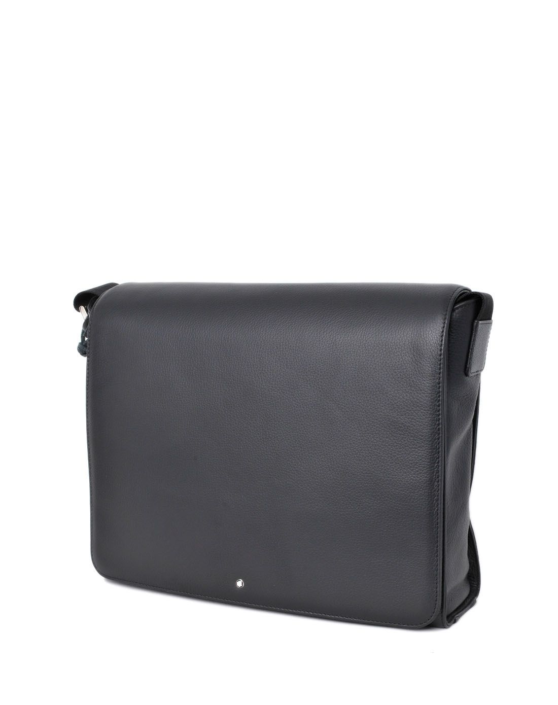 montblanc包包及配件专场montblanc 男性黑色牛皮翻盖式斜挎包113299