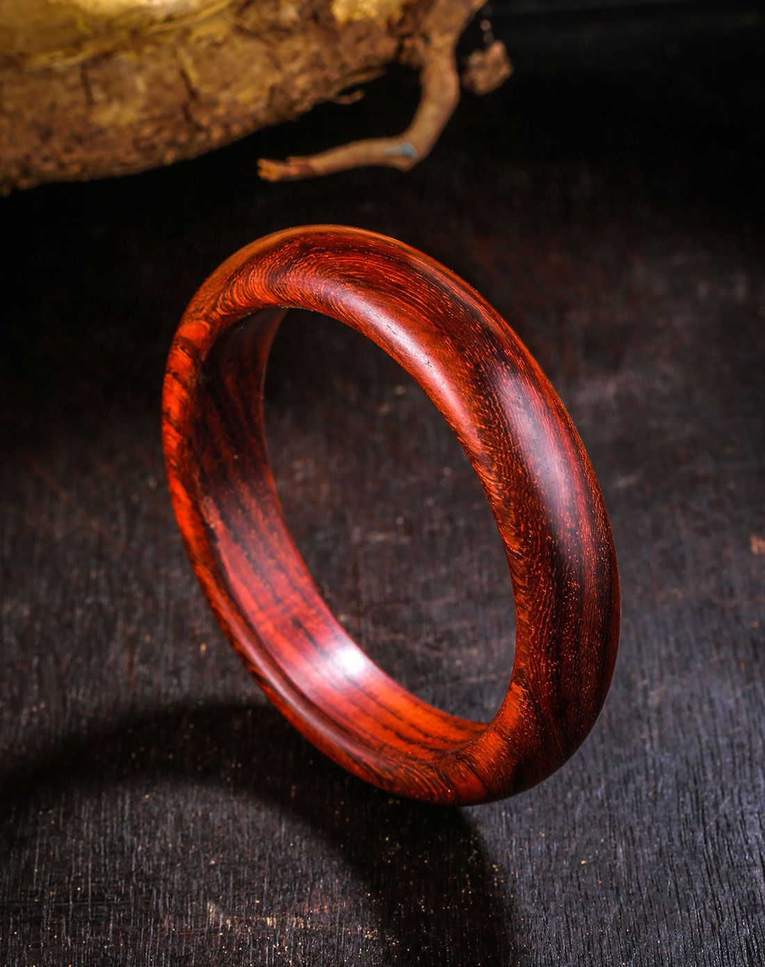 老料天然红酸枝木制手镯