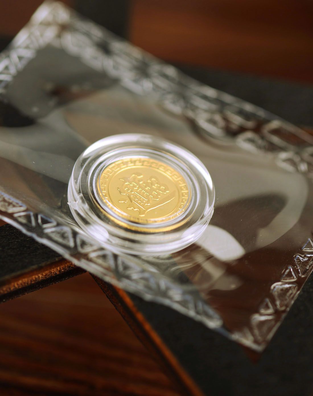 老庙黄金专柜同款千足金黄金压岁钱金币招财进宝(1克)lm100000003_唯