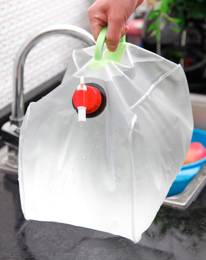 便携大容量折叠水袋10l绿柄2个装