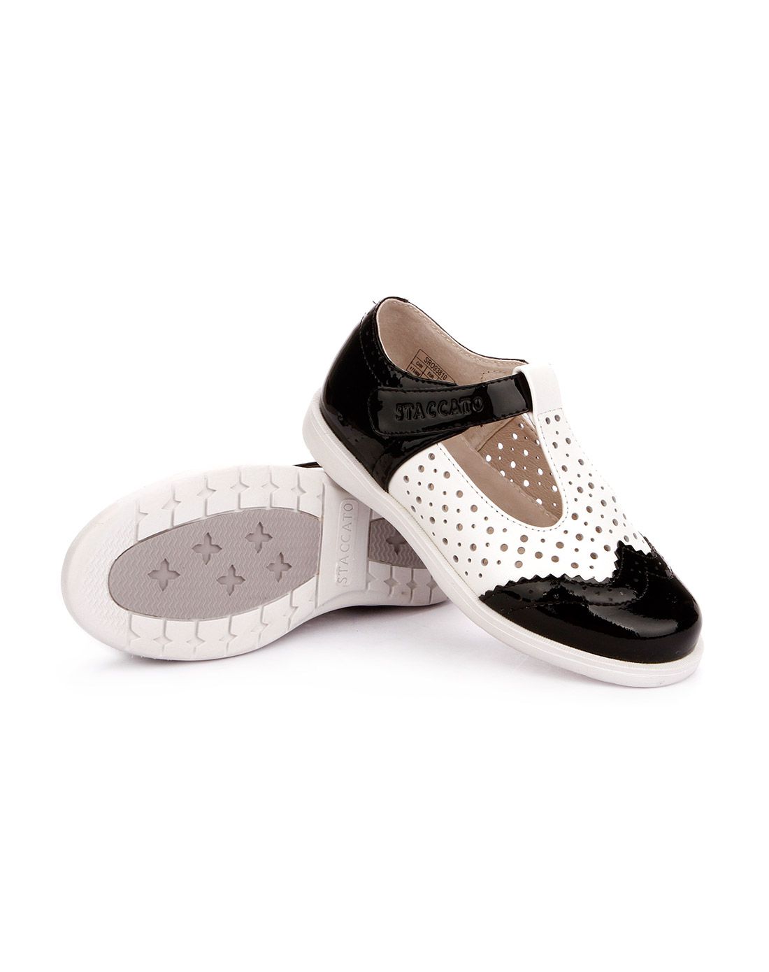 百丽旗下知名品牌童鞋专场思加图 女小童浅口皮鞋黑色 (26-31)sro