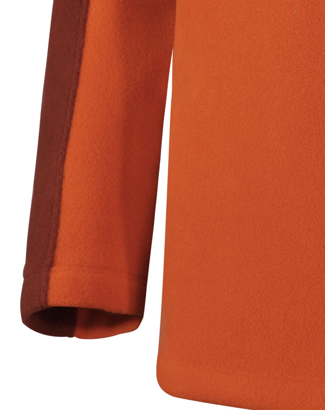 时尚立体 男款深橙/暗橙色贴身厚套头抓绒衣