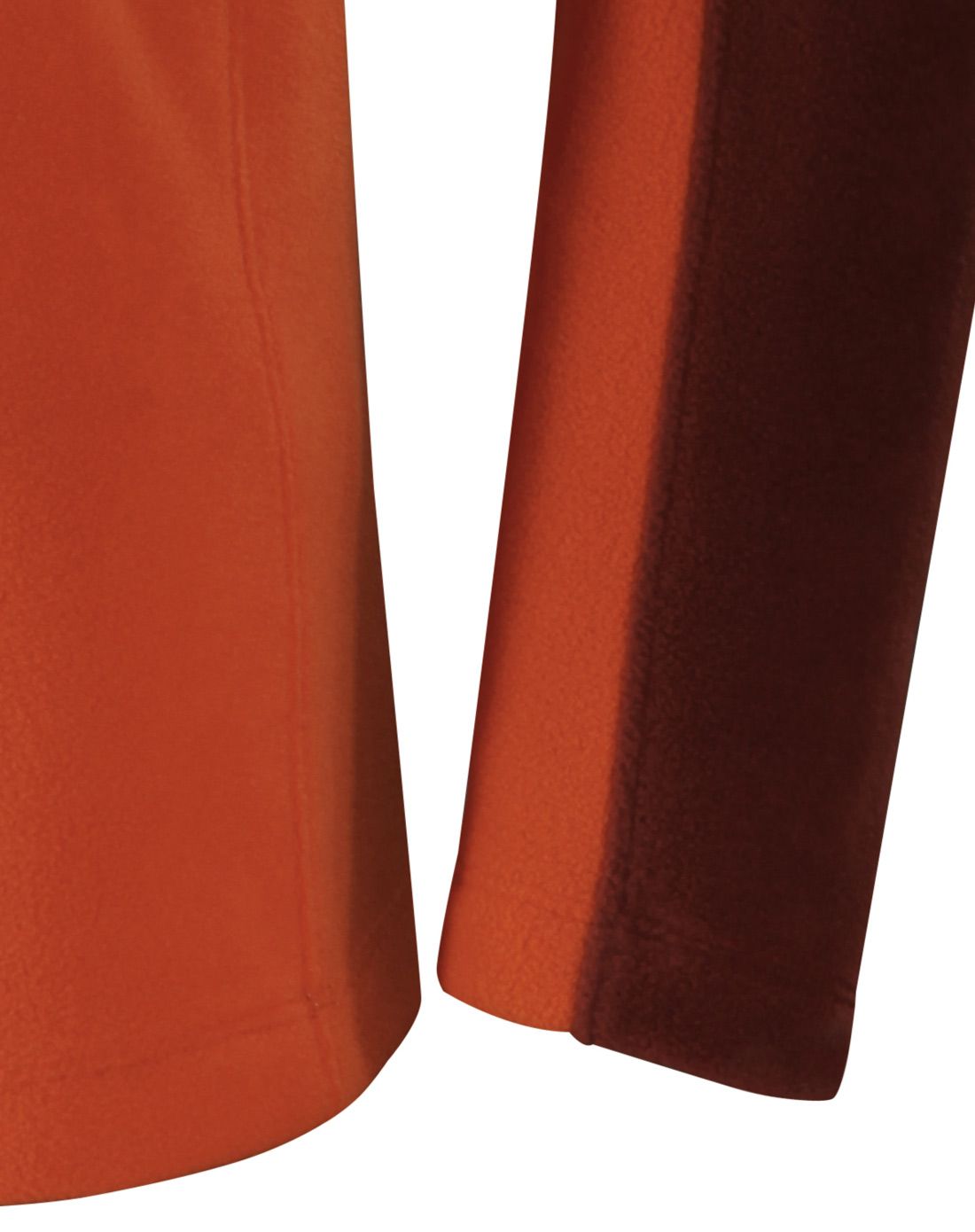 时尚立体 男款深橙/暗橙色贴身厚套头抓绒衣