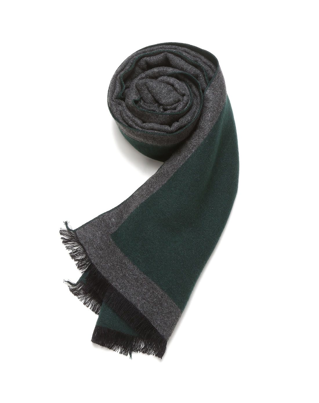 深绿/深灰色舒适时尚围巾