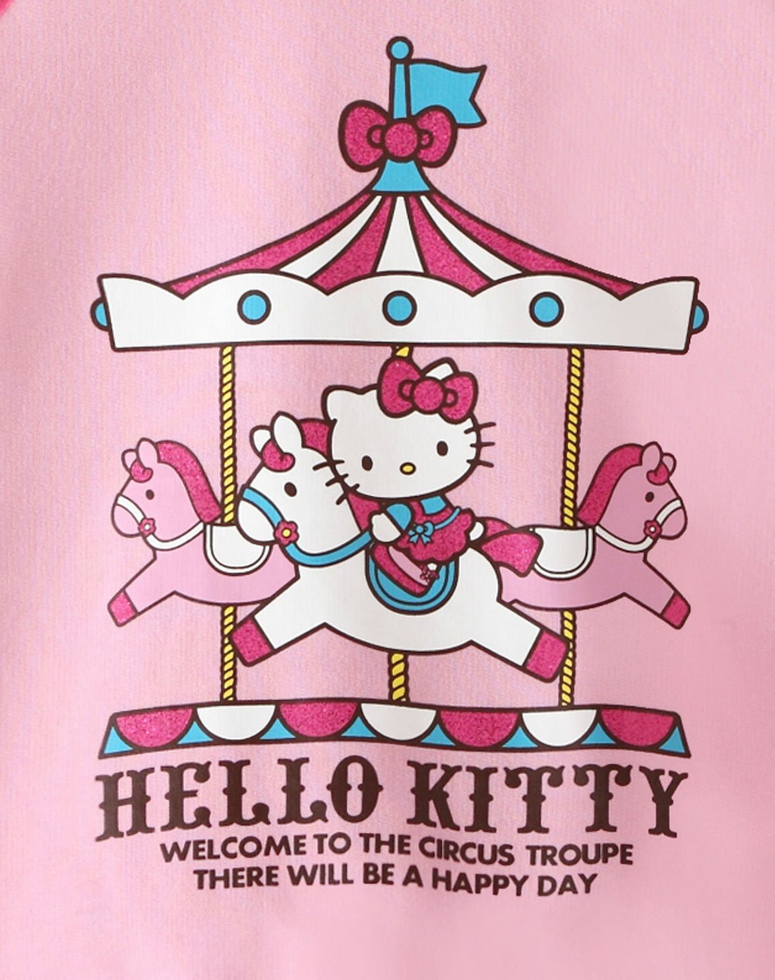 女童粉红色圆领长袖卫衣