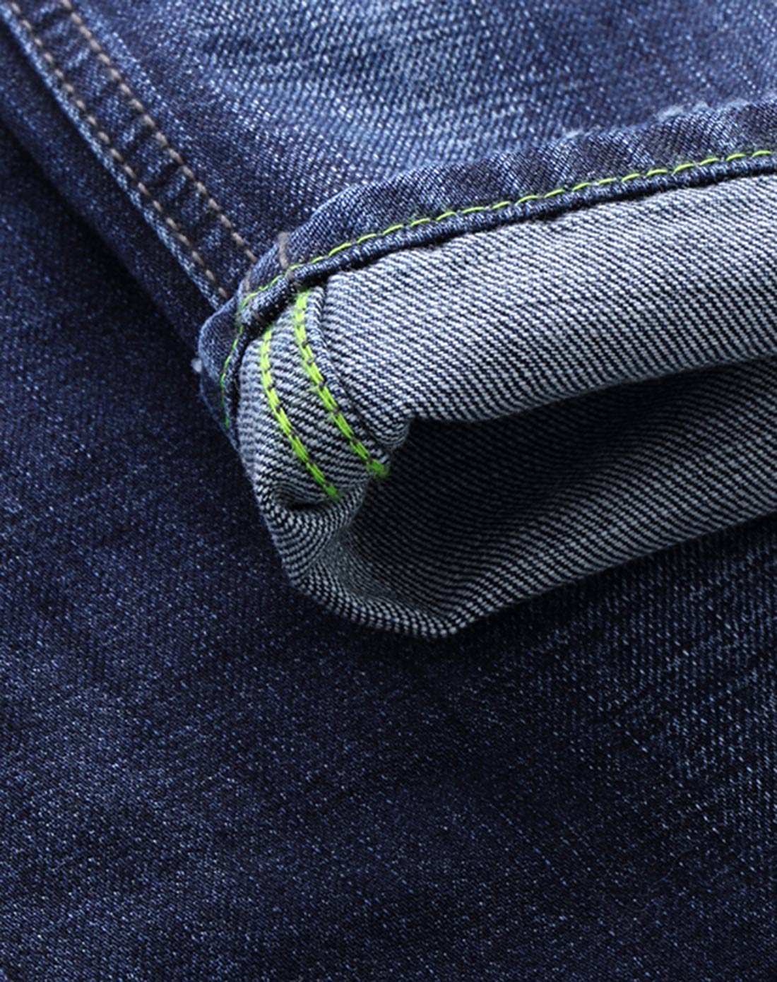 2016新品深靛蓝破洞时尚牛仔裤