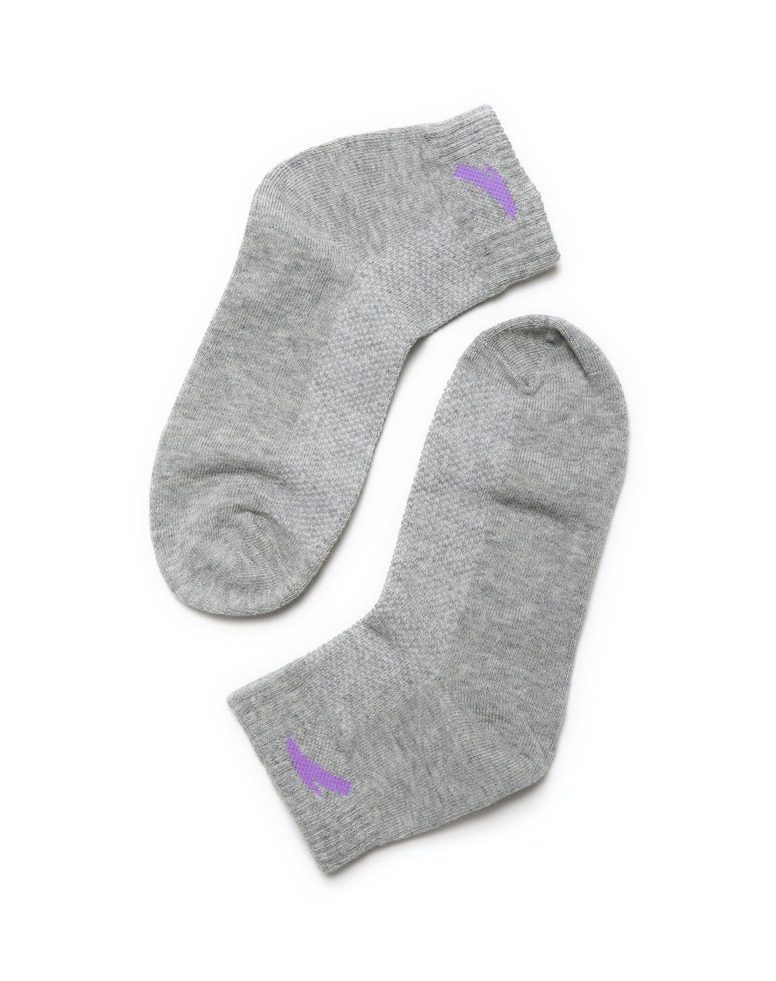 运动透气 女款灰色平板中袜