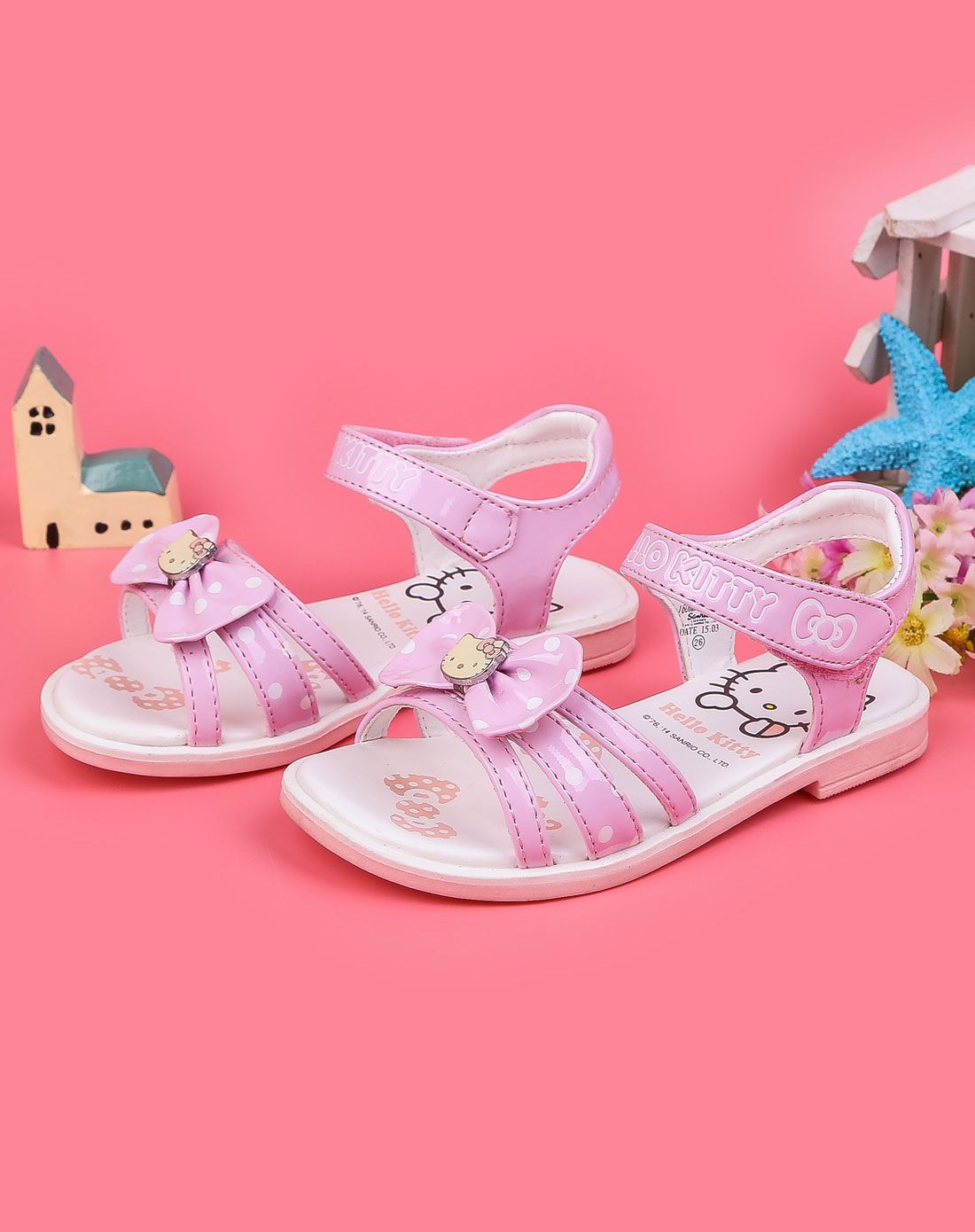 女童粉色中小童(27-31)时尚潮流休闲凉鞋