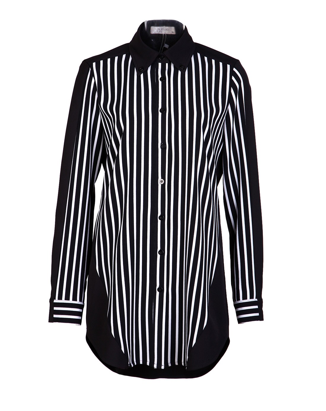 黑色欧美经典条纹女士衬衫