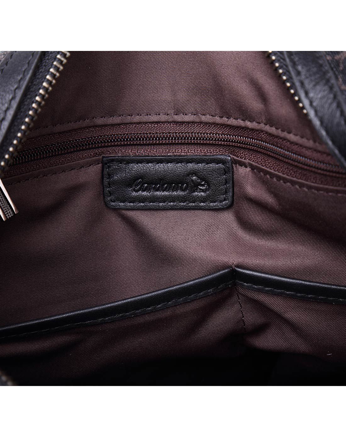 男款黑色进口pvc配牛皮革时尚单肩斜挎包