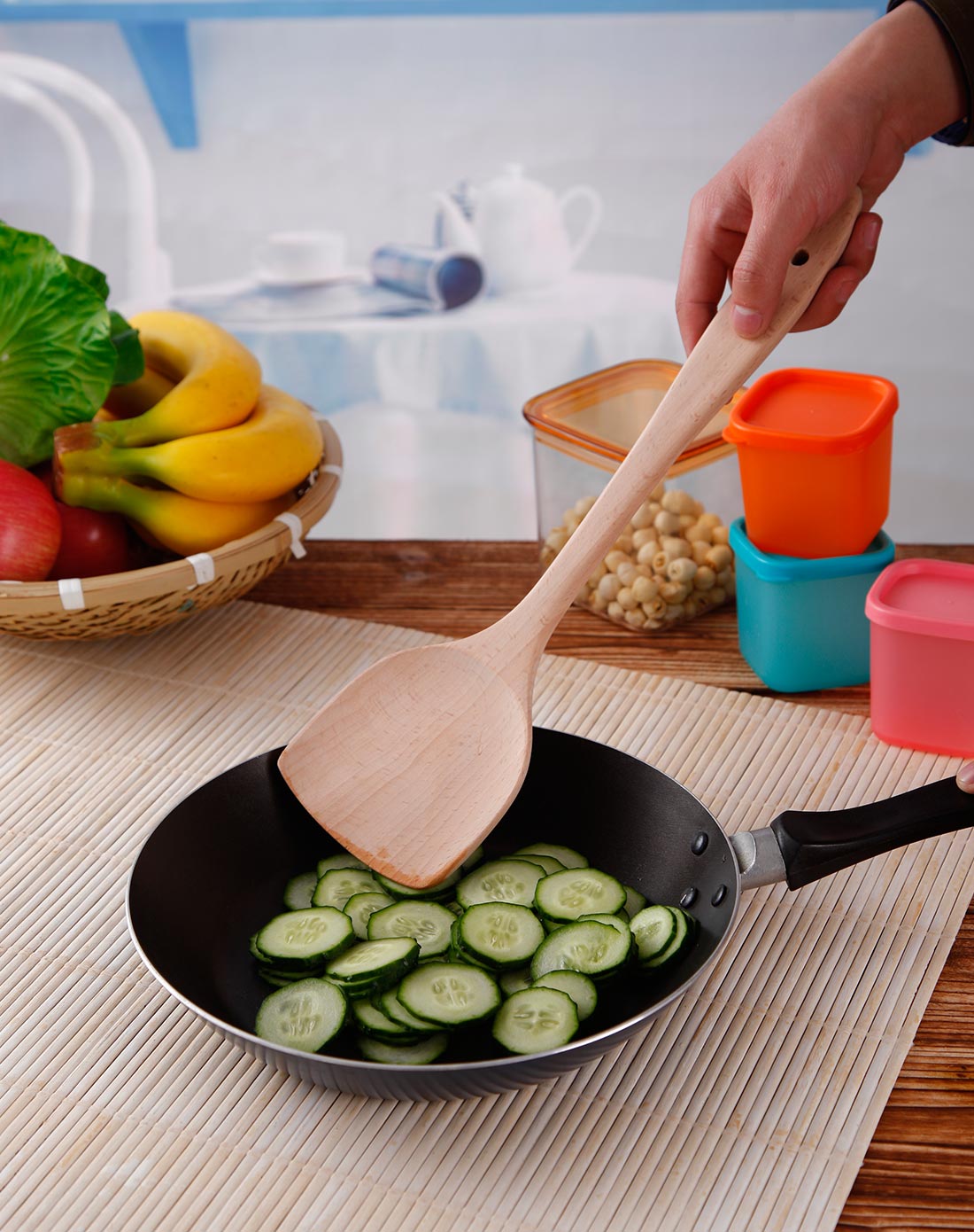 韩国house sense家居用品专场天然无漆榉木炒菜铲hs503018401_唯品会