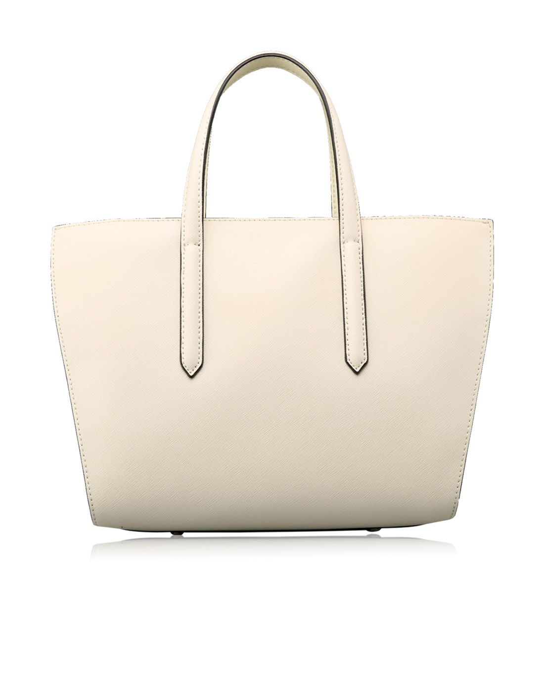 女款米白牛皮欧美休闲单肩包