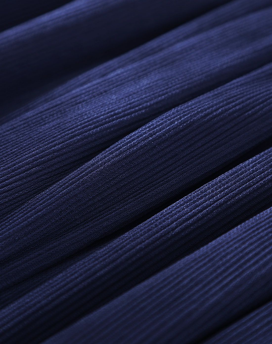 (秋新品)深宝蓝牙签褶装饰半身裙