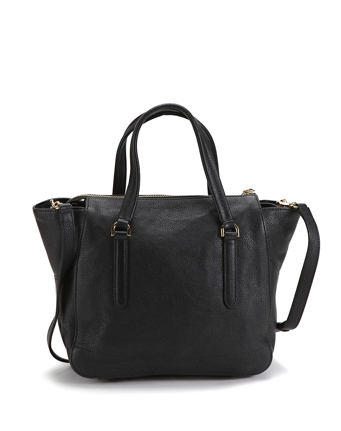 女款黑色俏丽时尚牛皮两用包