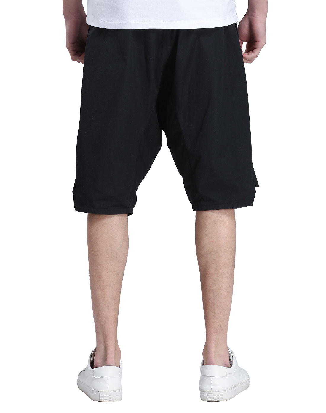 黑色哈伦吊裆短裤