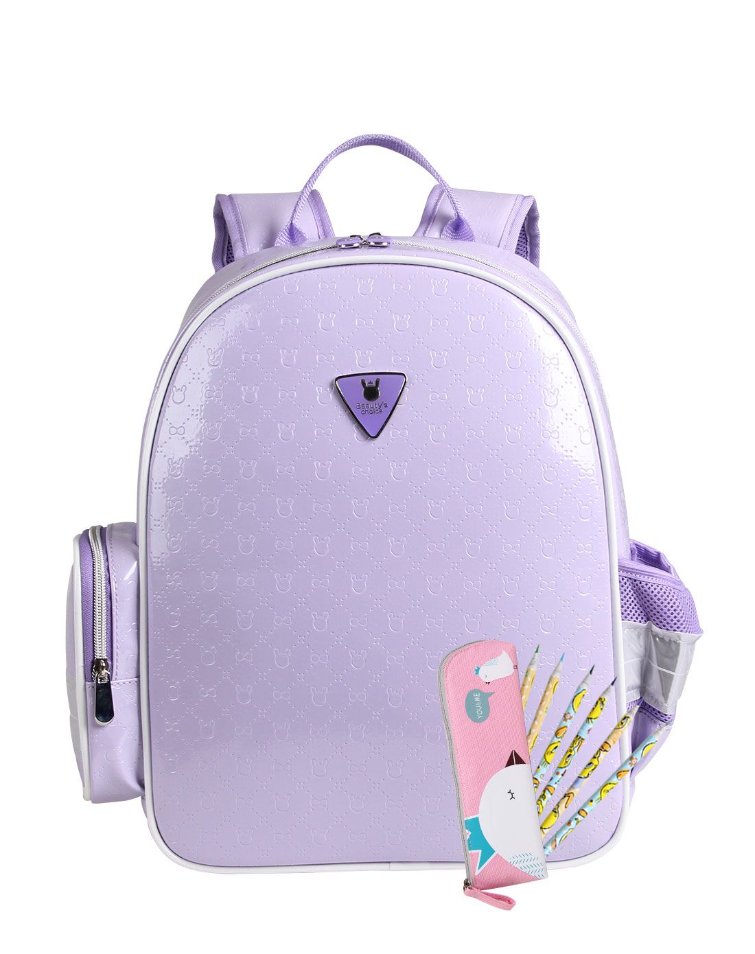 【买1送2】智高女孩书包 送随机笔袋 6铅笔 紫色