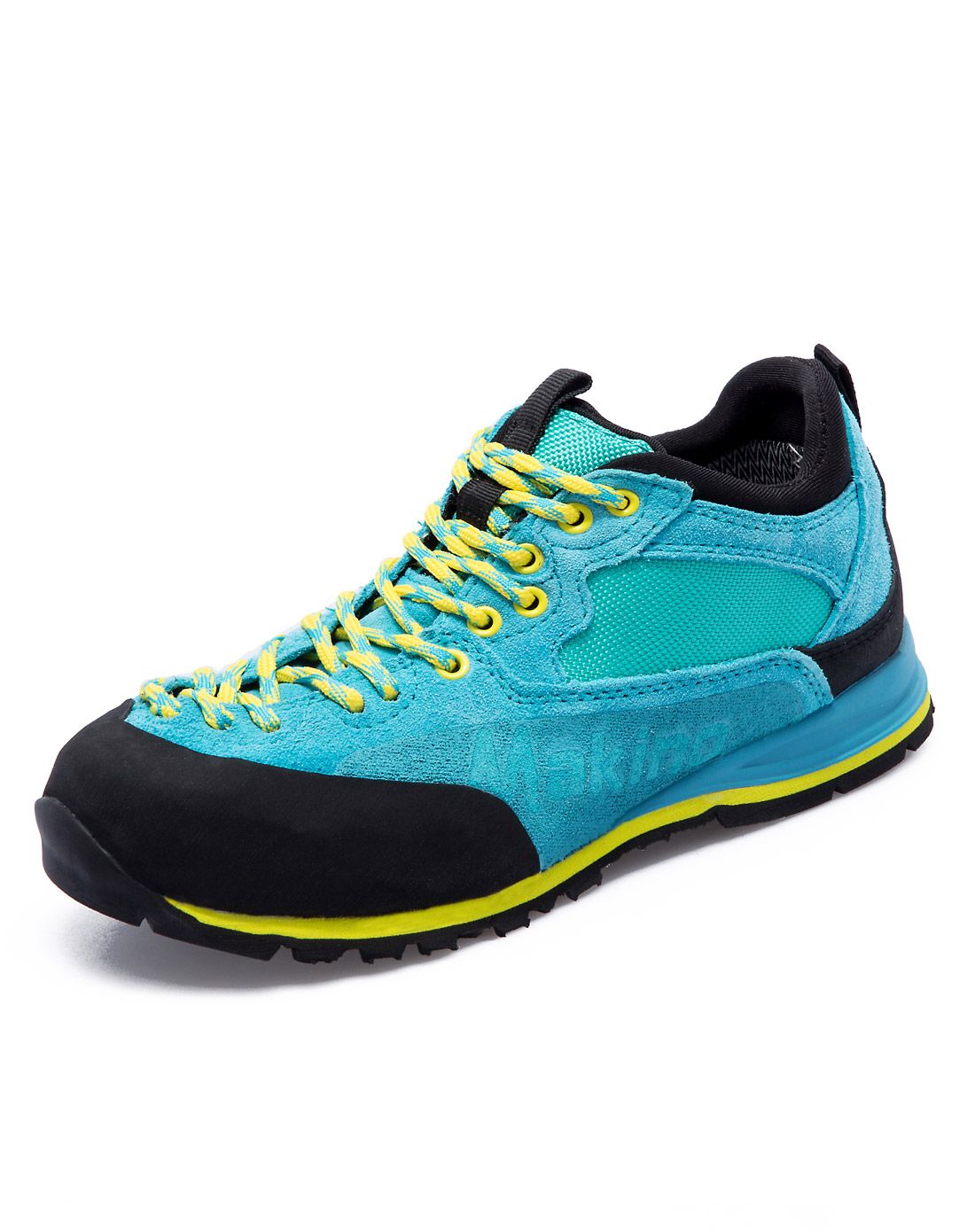 犸凯奴 减震防滑 女士冰蓝/黄色徒步鞋