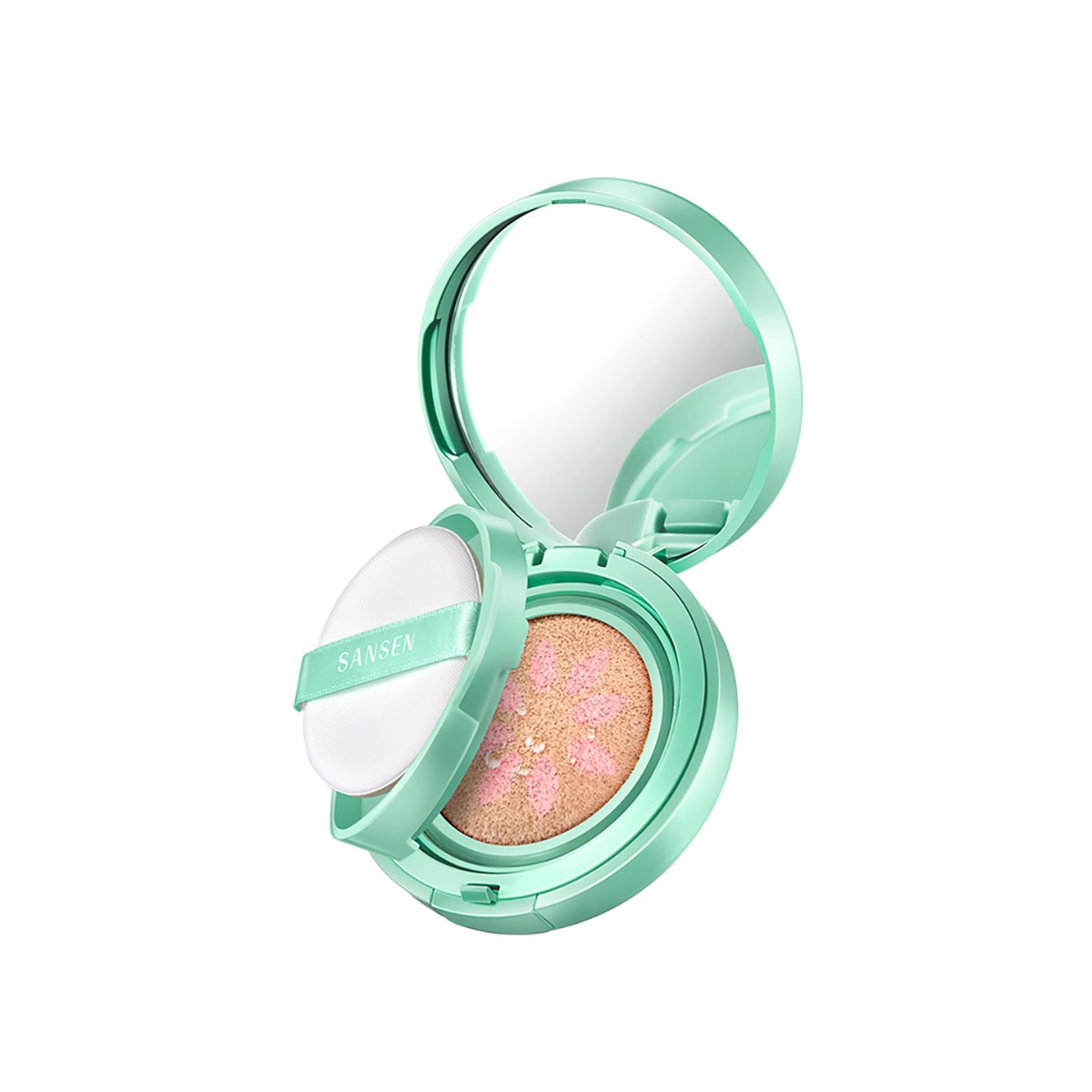 百雀羚【一拍持久遮瑕】三生花花漾粉嫩双色气垫bb霜 bb霜