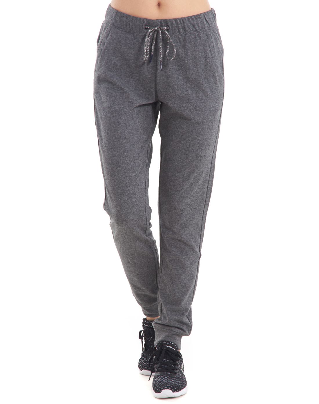 简约舒适 女款深花灰色长裤 运动休闲