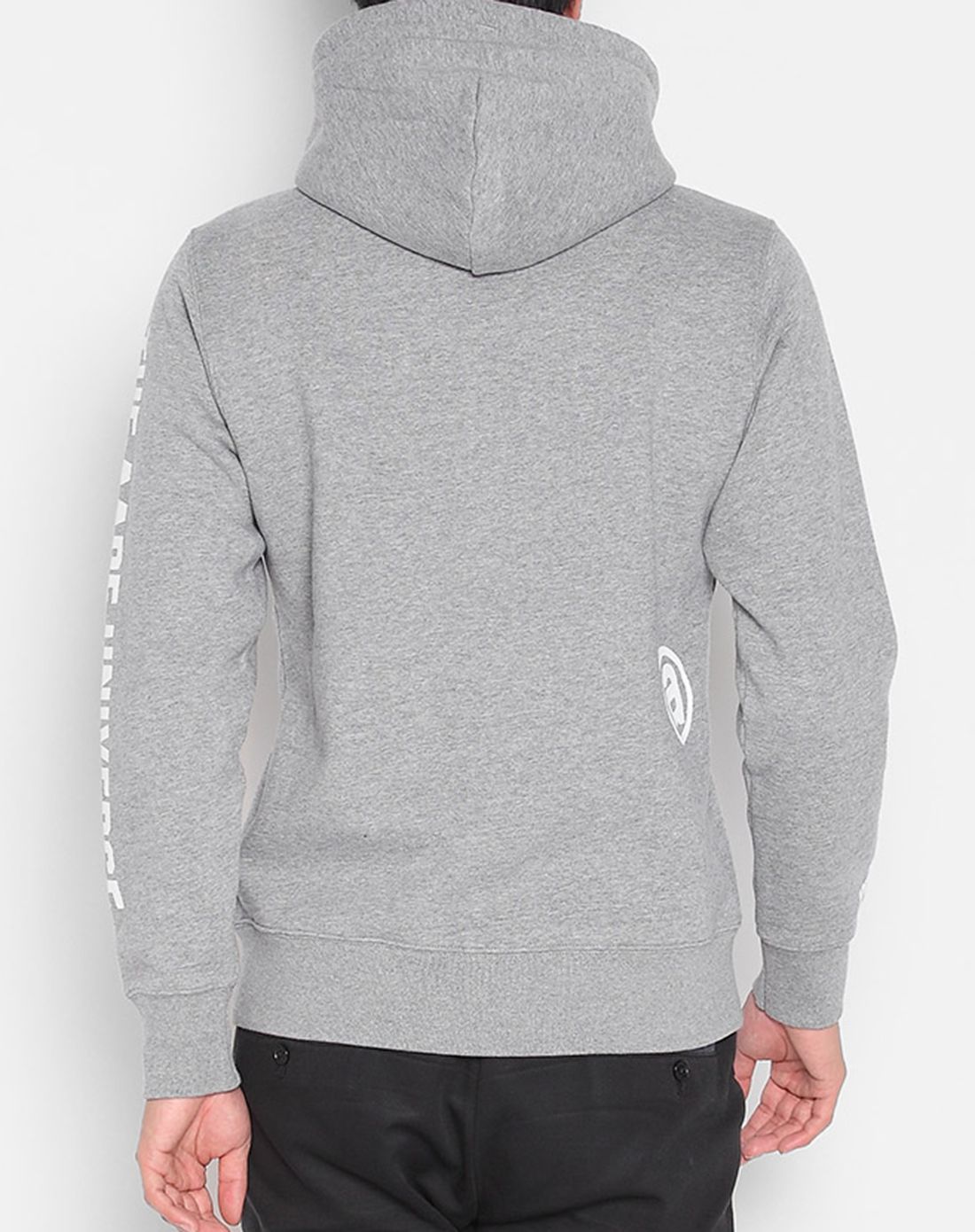 aape浅灰色简洁百搭连帽开襟长袖卫衣aapswmf3065xxhgy_唯品会