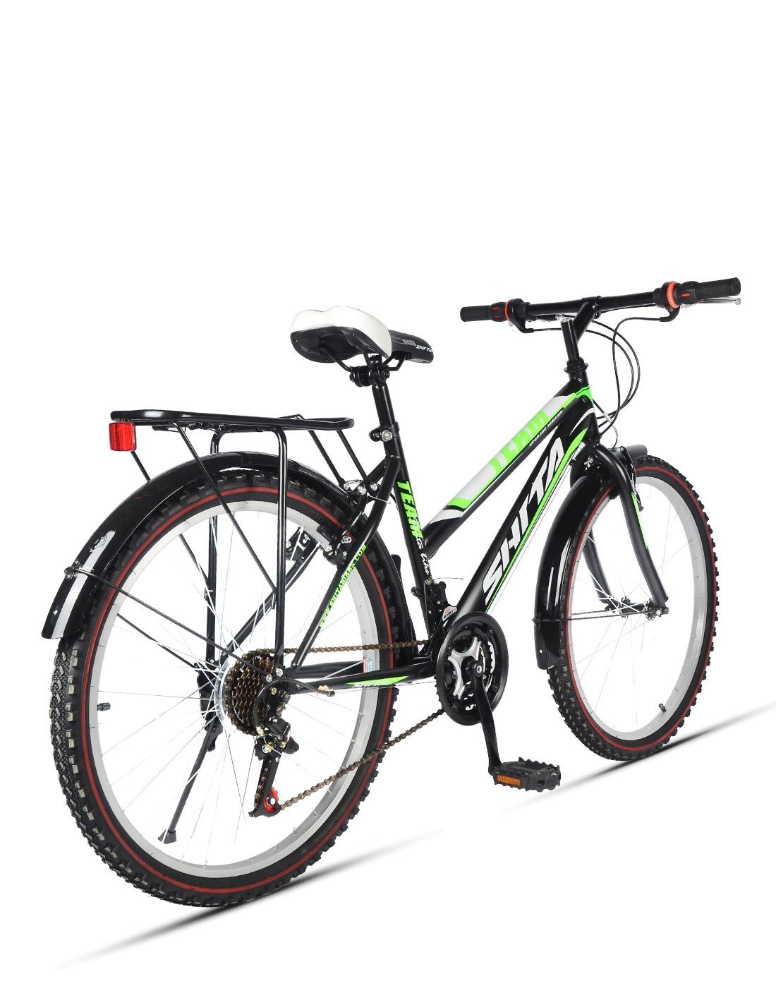 shita 24寸黑绿色 21s变速城市通勤山地车shizix24