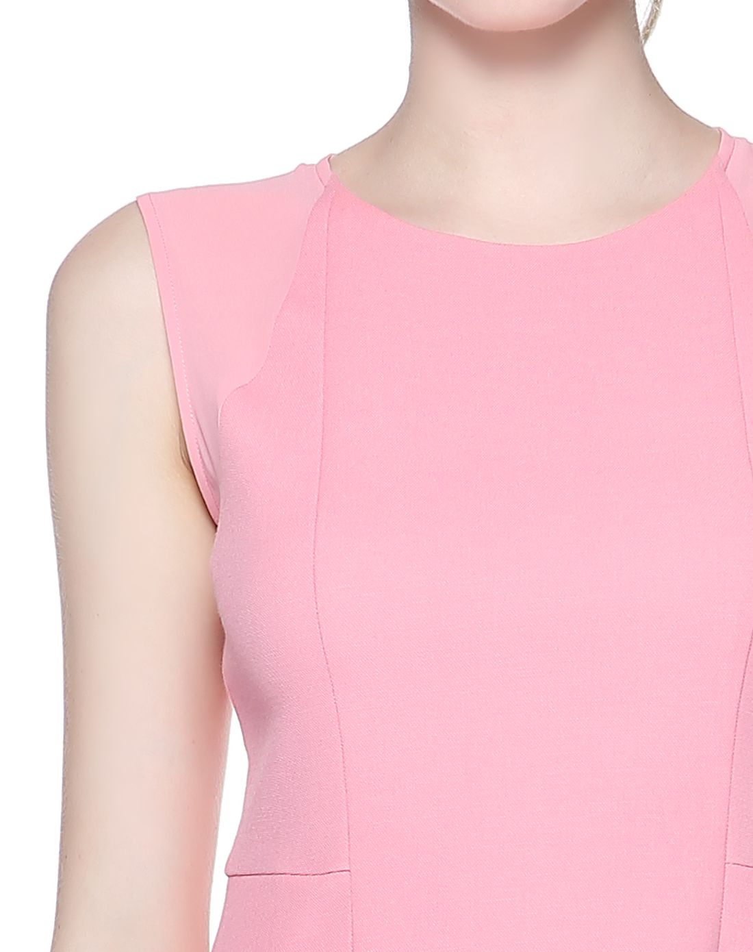 深粉色大方百搭无袖上衣