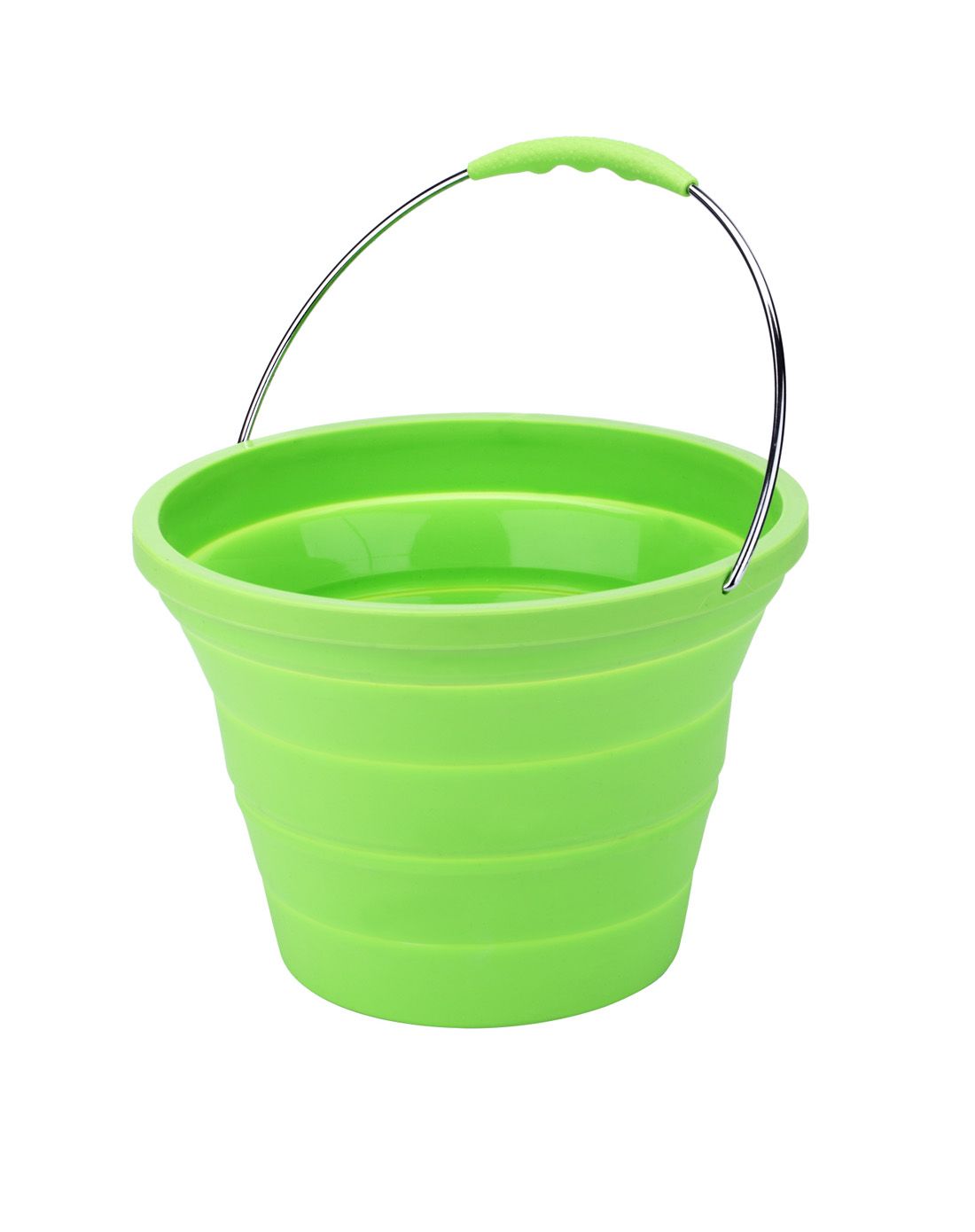 不含bpa 绿色硅胶折叠水桶