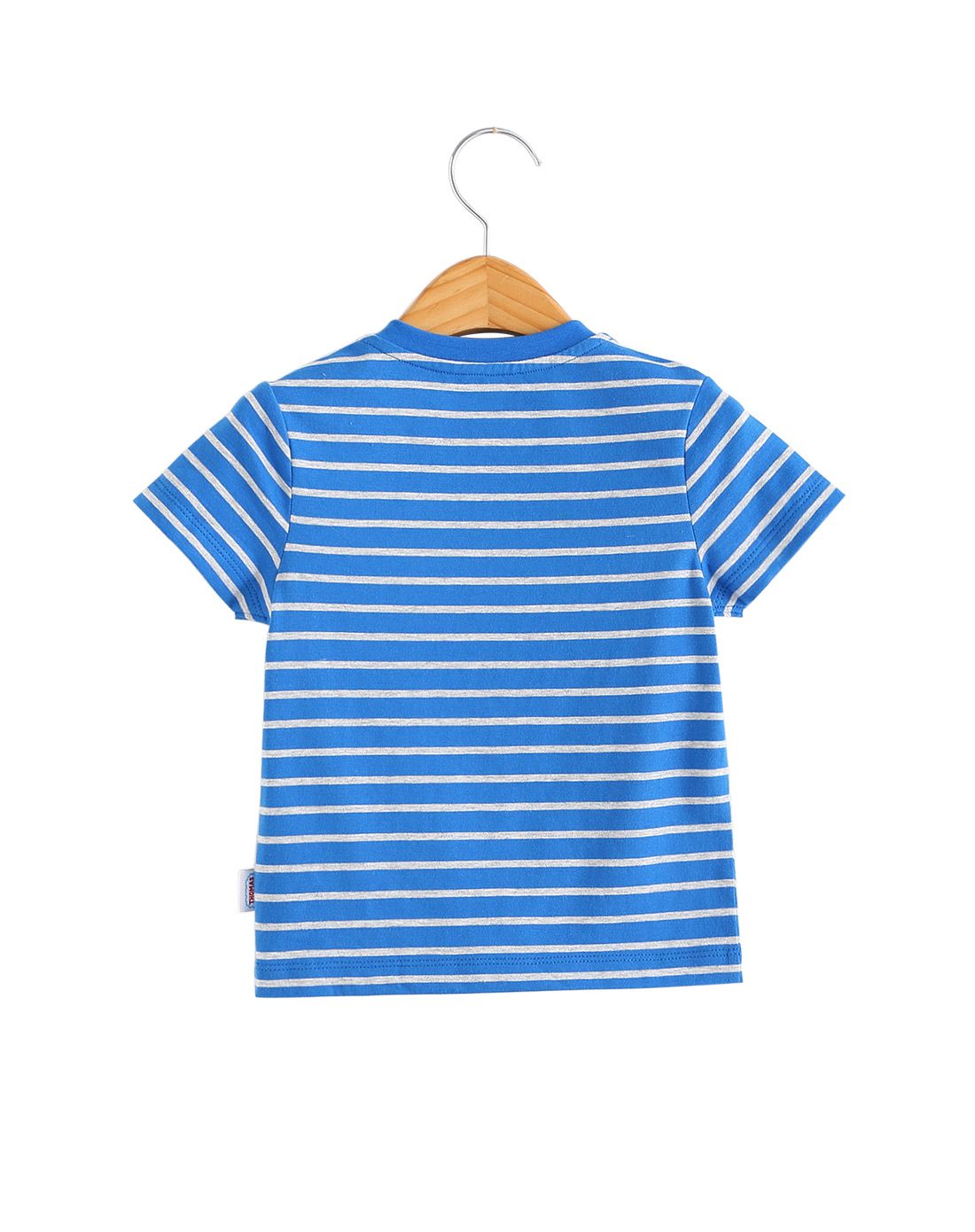 男童品蓝色短袖纯棉t恤