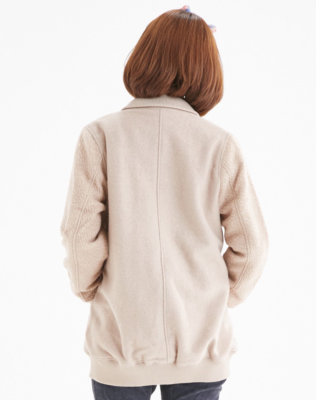 coco deal浅米驼色简洁时尚长袖外套