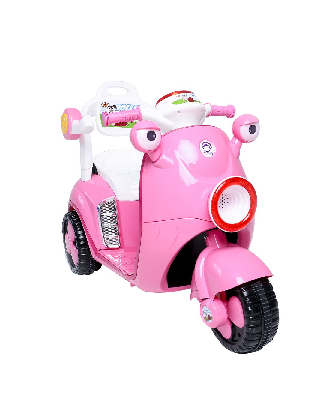 小球星1688儿童电动三轮车粉色