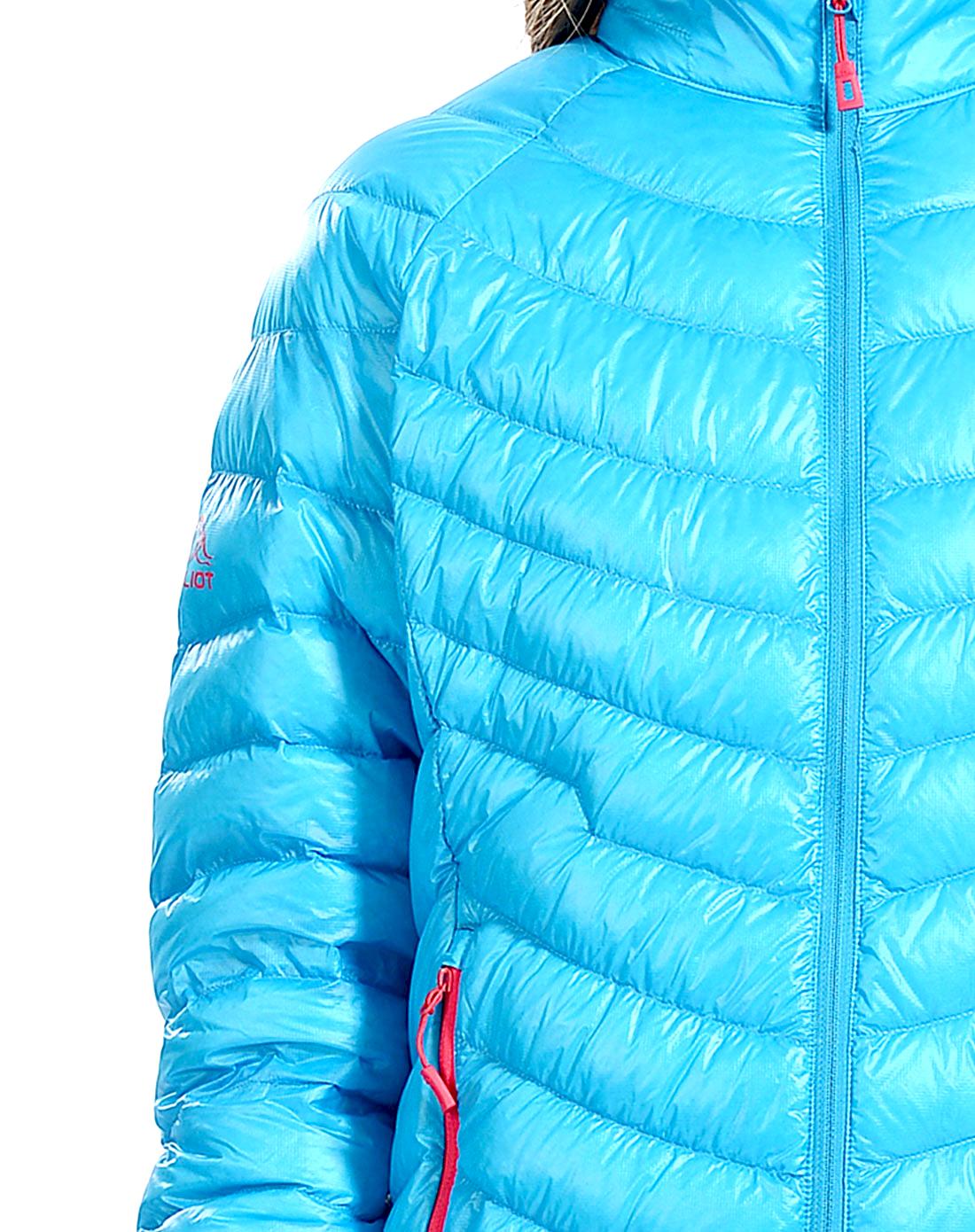 舒适透气 女款天蓝色羽绒服 防风保暖