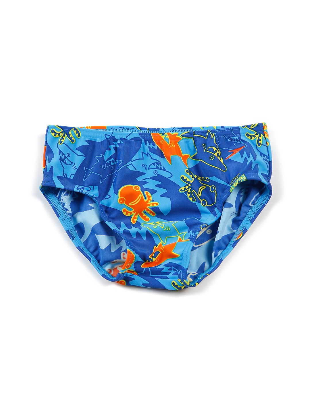 干爽微弹 男童款湖水蓝色三角泳裤