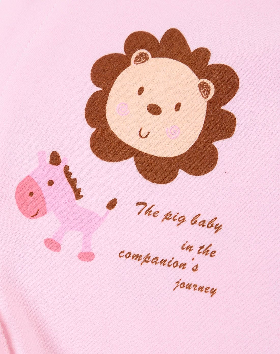 粉红无骨纯棉向日葵狮子家居服两用哈衣