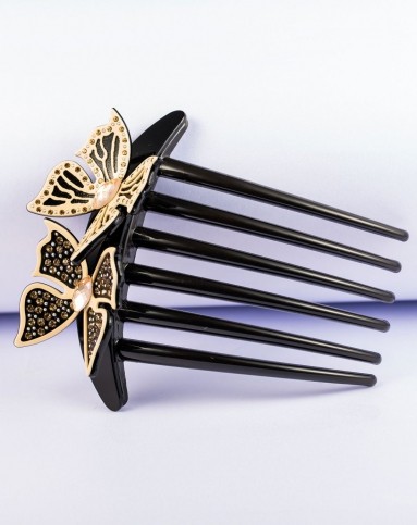 优雅绽放双蝴蝶发梳