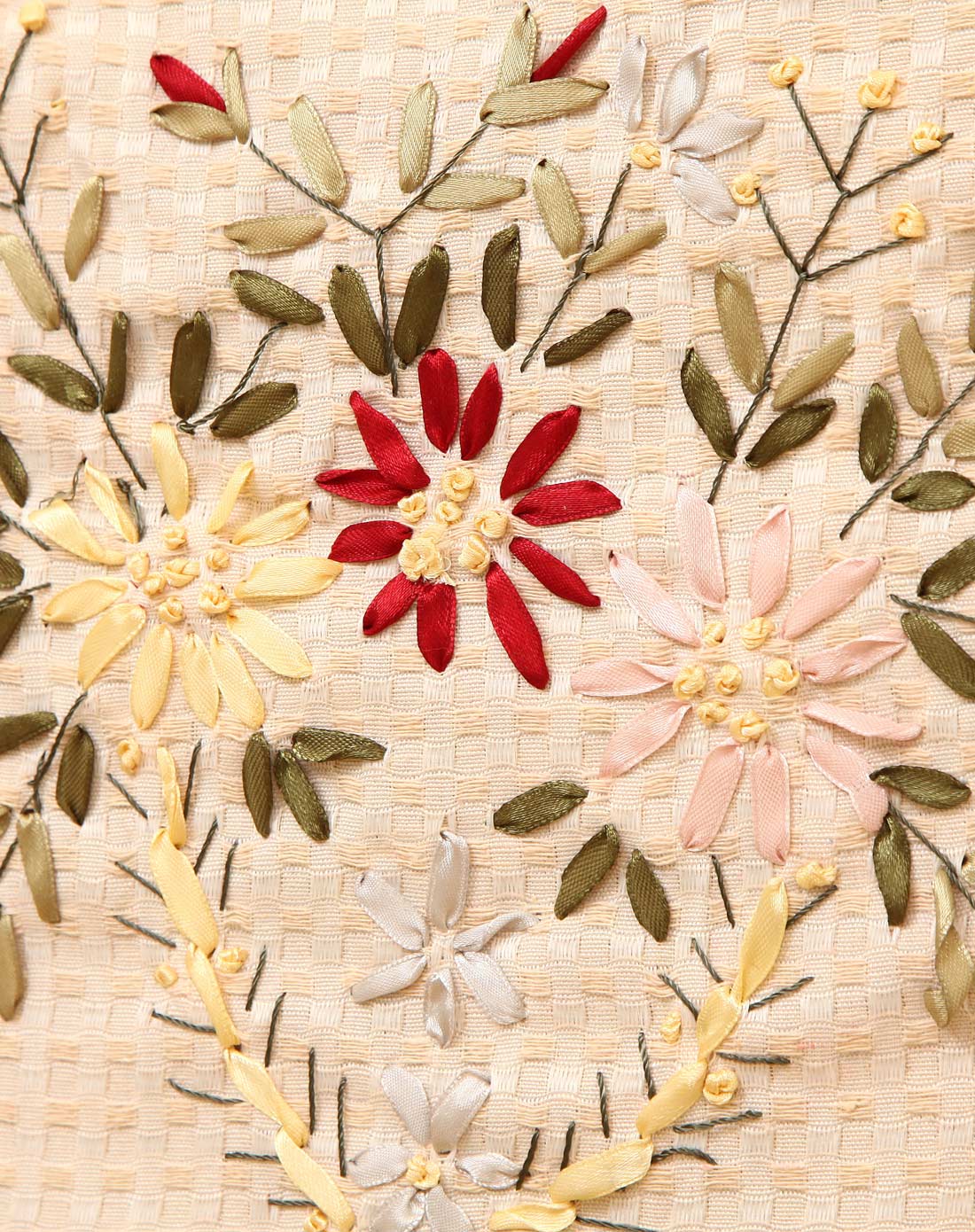 欧式经典纯手工丝带绣花柜式空调罩175*52*32cm