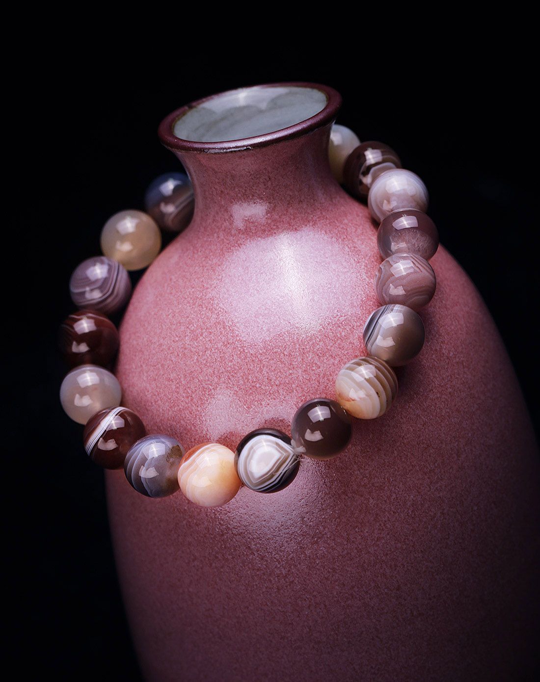 > 天然波斯湾玛瑙手链 10mm