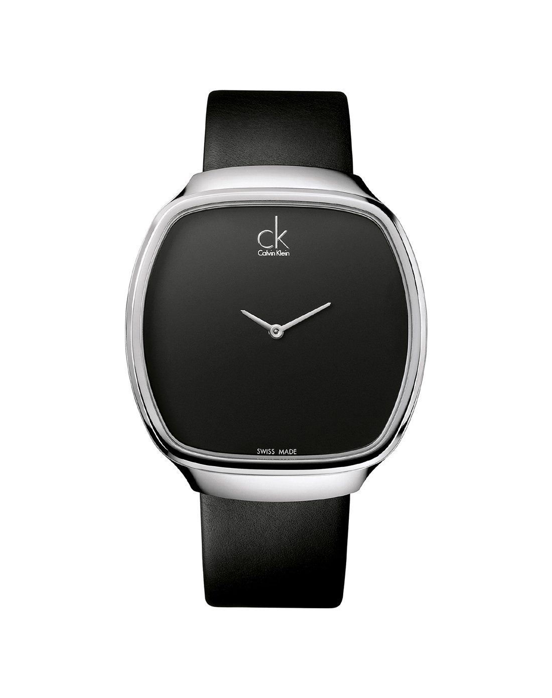 calvin klein女款appeal系列简约方型皮革石英腕表