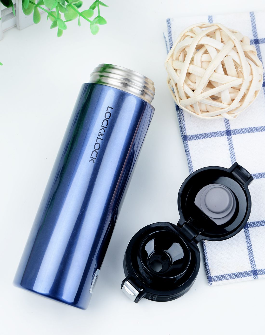 乐扣乐扣新菲特超轻量马克杯保温杯2只装400ml 500ml 蓝色