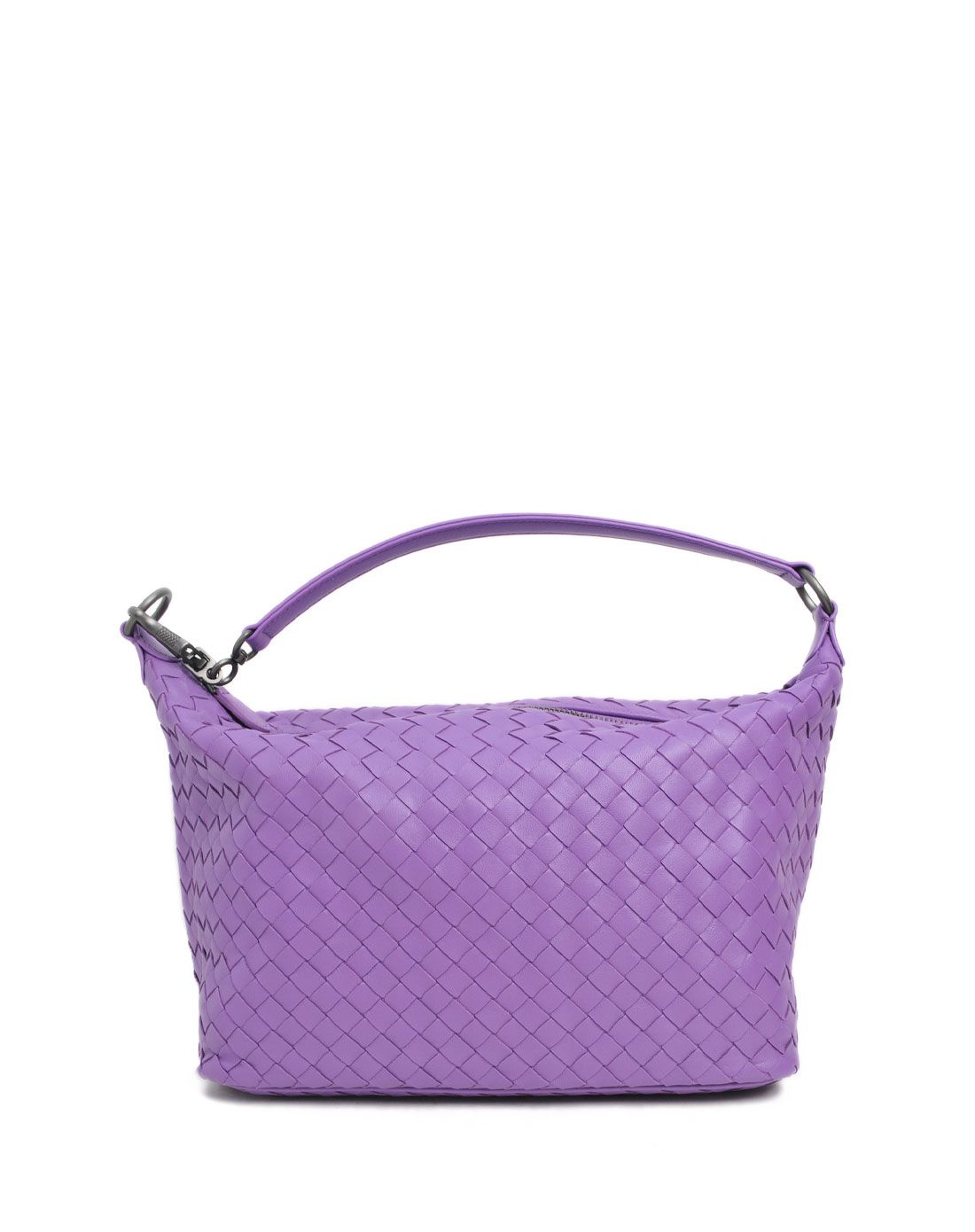 > bottega veneta 女款紫色羊皮编织手提包