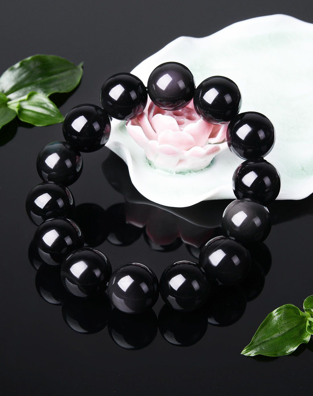 百事顺遂黑曜石男士16mm手串(附证书)