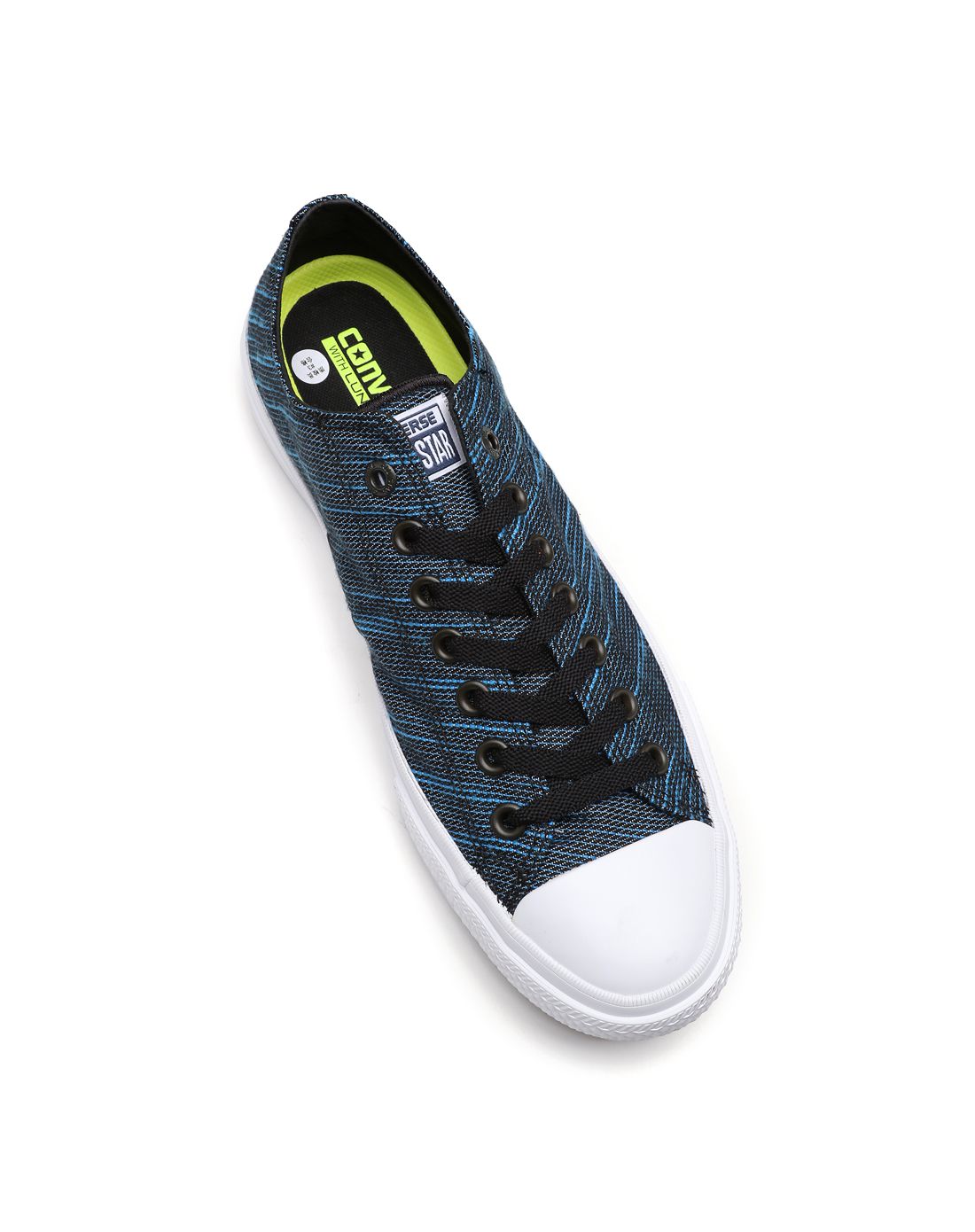 chuck taylor all star ii 中性款深蓝配黑色低帮帆布鞋