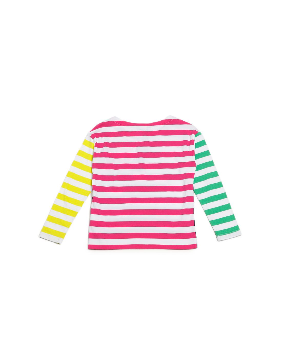 女童款多色可爱条纹长袖t恤
