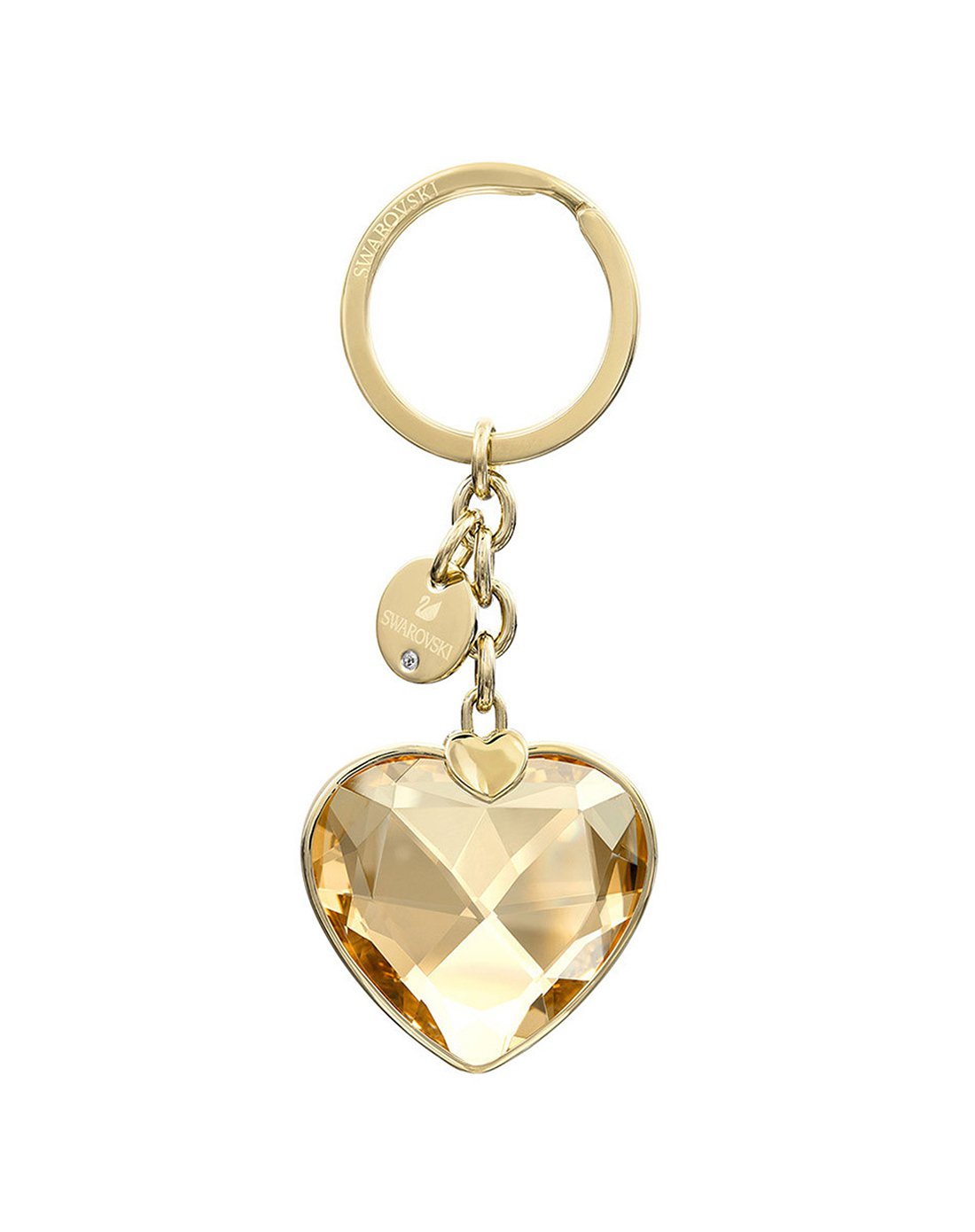 施华洛世奇swarovski轻奢swarovski 金色心形钥匙扣5127860_唯品会