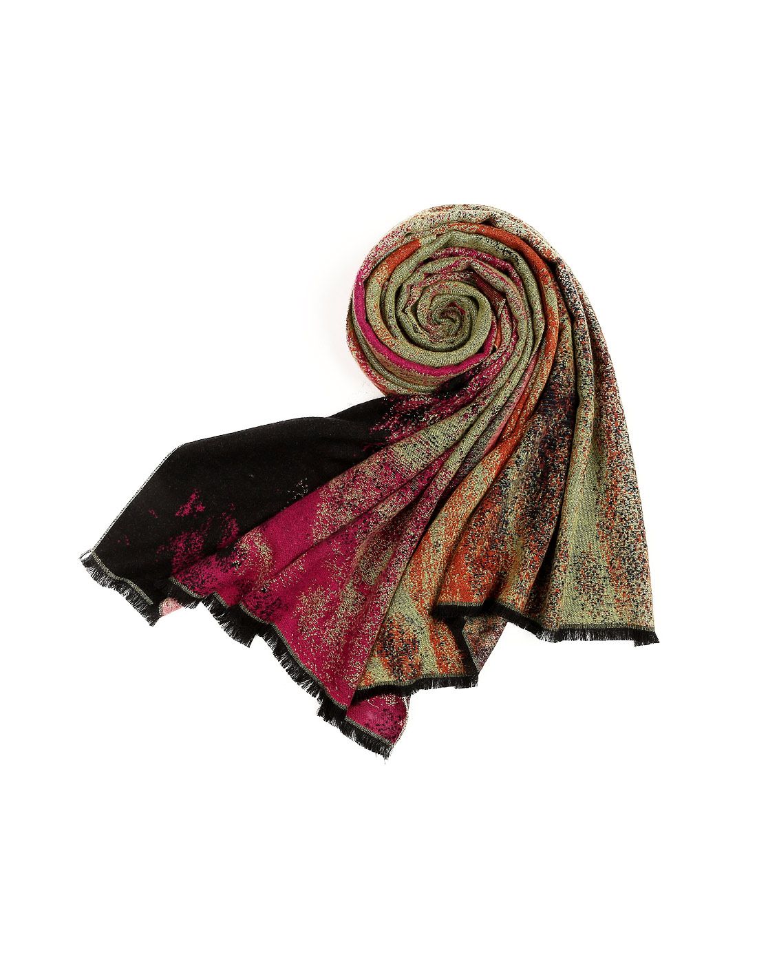 复古冬季时尚油画羊绒棉披肩