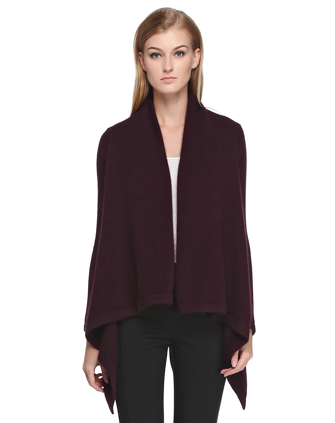 深枣红色休闲百搭长袖针织外套