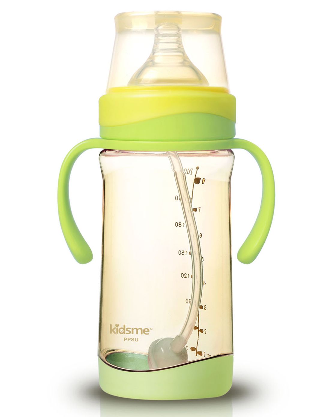 亲亲我kidsme感温240mlppsu奶瓶(黄)