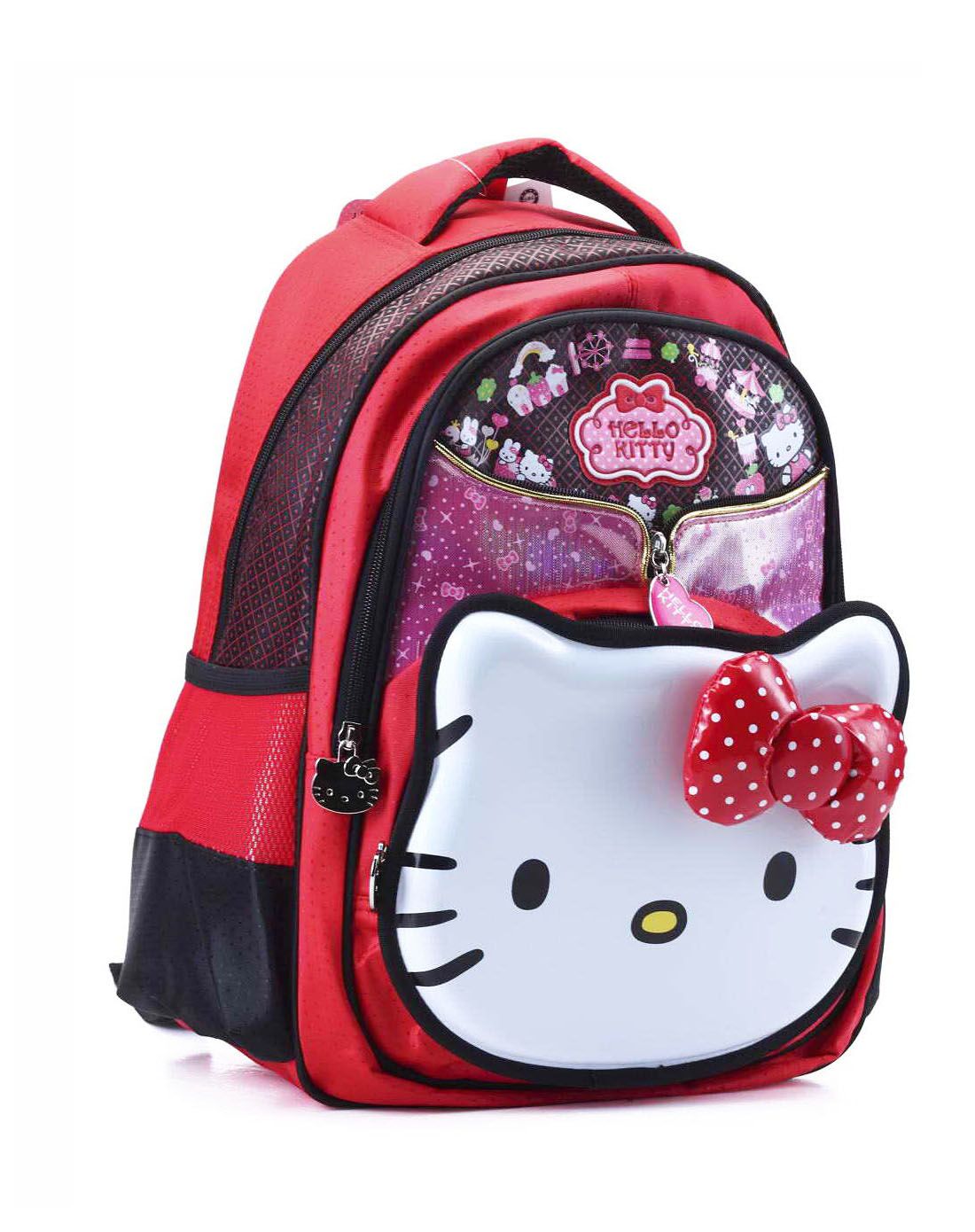 hello kitty女童红色书包