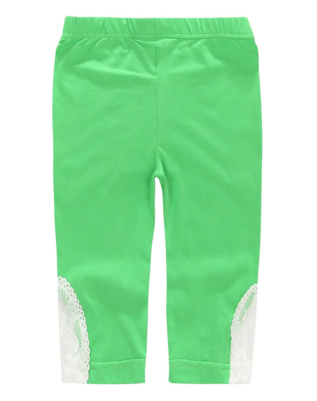 女童绿色打底裤