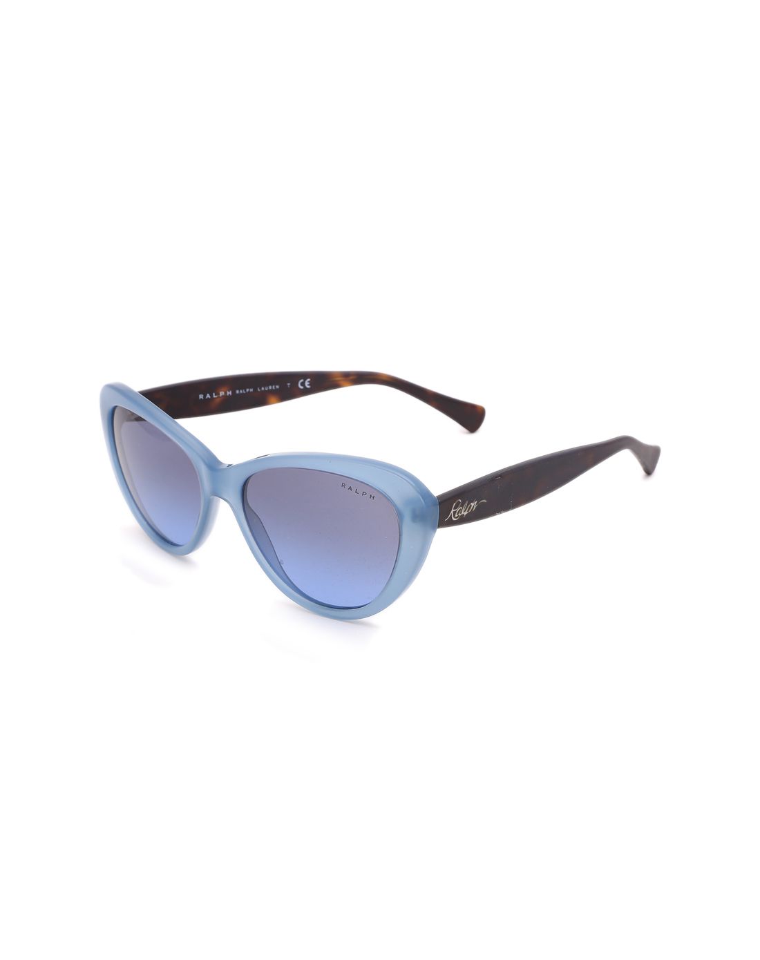 > ralph女款玳瑁/蓝色猫眼板材太阳眼镜